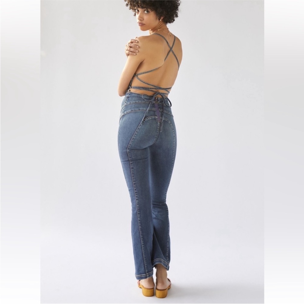 Urban Outfitters Chandler Denim Jumpsuit overalls flare